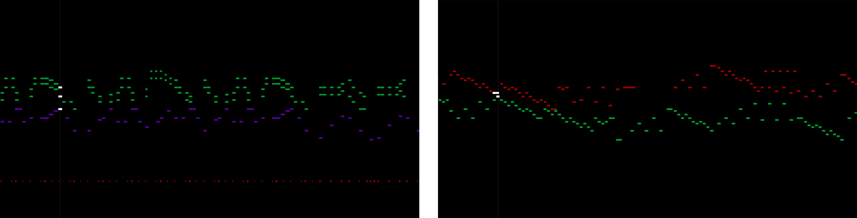 Colorful squares arranged in complex patterns against a black background